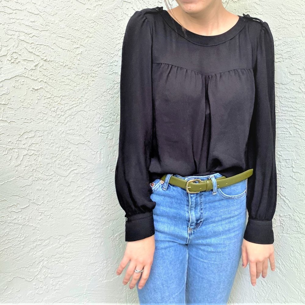 LOFT Cinched Waist Blouse.